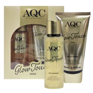 Cofanetto donna IDC INSTITUTE GLOW TOUCH GOLD acqua corpo 88ml + body lotion 88ml