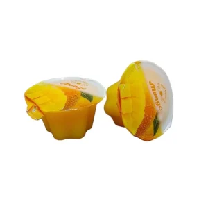 Jelly Fruity Cup – Gelatina al mango con nata di coco