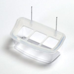 Mangiatoia mini smart 6 pezzi – in plastica, con ferri le mangiatoie per gabbie e voliere uccelli