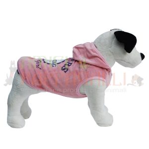 Maglia Flowers rosa con cappuccio – tutine per cani