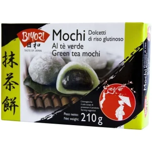 Biyori Green Tea Mochi, dolcetto glutinoso al tè verde 210g