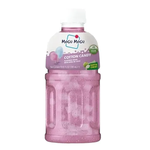 Mogu Mogu Cotton Candy, succo allo zucchero filato con pezzi di nata di coco 320ml