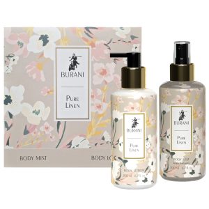 Cofanetto donna BURANI PURE LINEN acqua corpo 200ml + body lotion 200ml