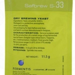 LIEVITO SECCO FERMENTIS SAFBREW S-33 – 11,5 GR