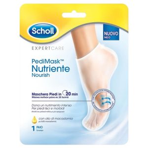SCHOLL PediMask MASCHERA PIEDI NUTRIENTE con olio di Macadamia – 1 paio