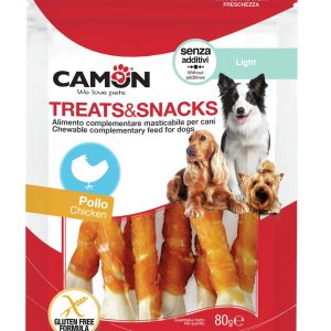 Snack e ossi per cani – Treats&Snacks ossicini con pollo 80g – camon