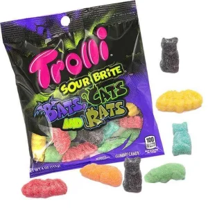 Trolli Sour Brite Bats, Cats & Rats