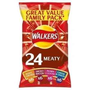 Walkers Crisps Meaty 24 Packs – 24 pacchetti